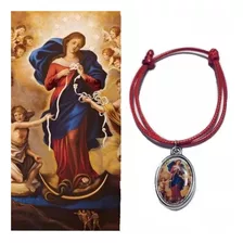 1 Pulsera Hilo Rojo Con Medalla De La Virgen Desatanudos