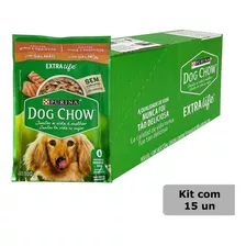 Kit 15 Sachê Dog Chow Cães Adultos Salmão Mini 100g Caixa
