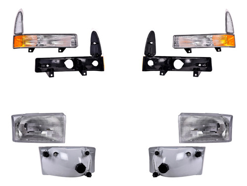 Cuartos + Faros 4 Piezas Depo P/ Ford F-350 2002-2004 Foto 2