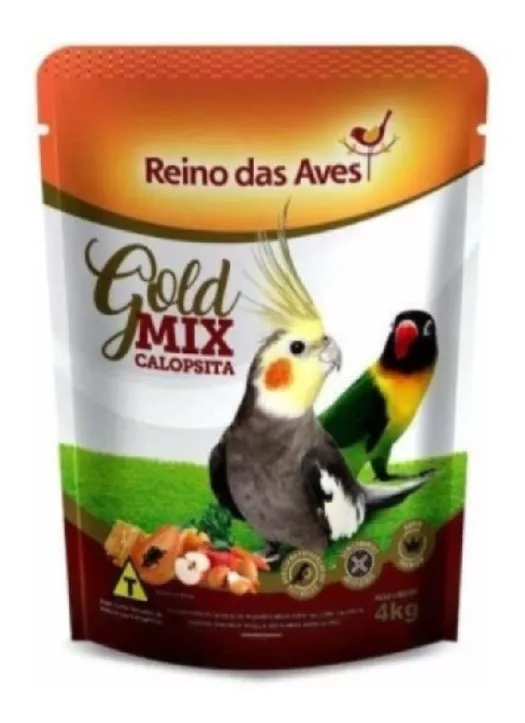 Ração Para Calopsita Alimento Gold Mix 4kg Reino Das Aves