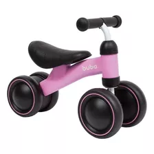 Bicicletinha De Equilíbrio Rosa Para Bebê 4 Rodas Buba