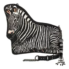 Mary Frances Roam Crossbody Zebra - Bolso De Mano, Multicol.