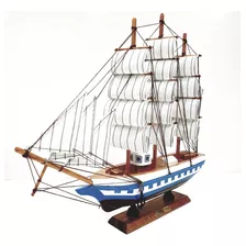 Fragata Barco De Madera 33cm 