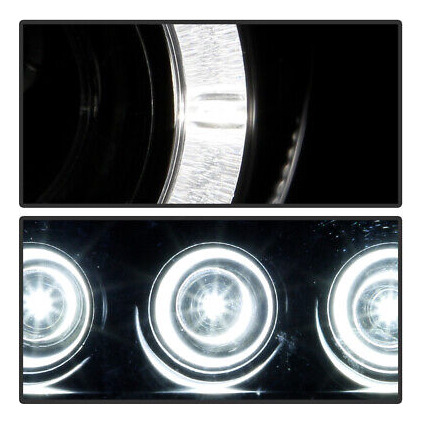 Black 92-96 Mazda Mx3 Mx-3 Dual Halo Projector Led Headl Yyk Foto 9