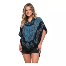 Blusinha Caftan Manga Morcego Glamour Boho Blusa Feminina