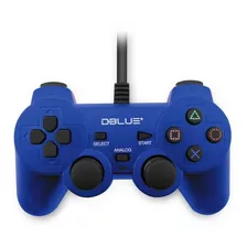 Joypad Usb Double Vibration Pc Azul Dblu