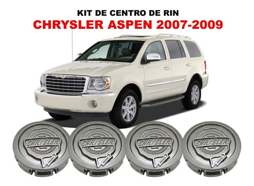 Kit De 4  Centros De Rin Chrysler Aspen 2007-2009  54 Mm Foto 2