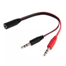 Cable Adaptador Audio Mini Plug 3,5mm A Mic Y Auricular Pc
