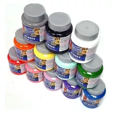 Tinta Para Tecido Acrilex Fosca 250ml Várias Cores - 3 Unid.