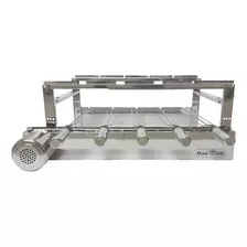 Churrasqueira Eletrica Giratória Max Grill 5 Espetos Inox Cor Prateado 127v