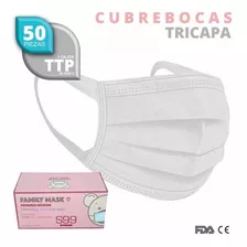 Cubreboca Tricapa Blanco