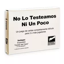 Juego De Cartas No Lo Testeamos Ni Un Poco Buró