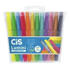 Marca Texto Cis Lumini Estojo C/12 Cores Pastel+neon