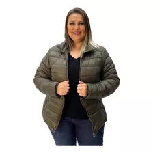 Jaqueta City Lady Em Nylon Plus Size Forrada