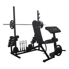 Kit Academia Completa + Rack Pro 10x1 P/musculação Complet