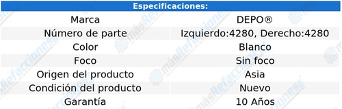 Par Juego Cuartos Frontales Jeep Comanche 1986 - 1992 Sxc Foto 4