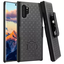 Funda Para Galaxy Note 10 Plus, Negro/resistente/soporte