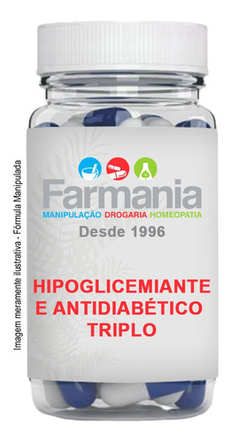 Hipoglicemiante E Antidiabético Triplo 60 Cápsulas Farmania