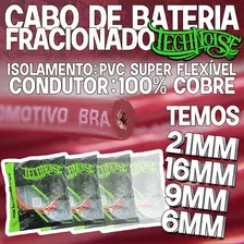 Cabo De Força Fio Bateria 6mm 5 Metros 100% Cobre Technoise