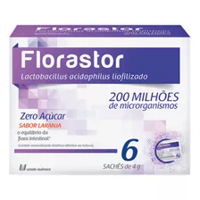 Florastor Lactobacillus Laranja 6 Sachês 4g União Química