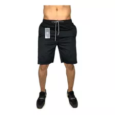 Bermuda Moletom Shorts Masculino Elástico Confortável 