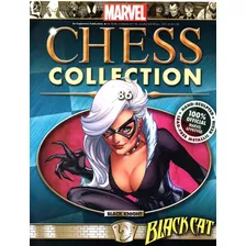 Revista Marvel Chess Collection N° 86 - Black Cat + Miniatura - 16 Páginas Em Inglês - Editora Eaglemoss - Formato 22 X 27,5 - Capa Mole - 2016 - Bonellihq Abr24