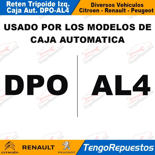 Reten Izquierdo Caja Automatica Peugeot Citroen Renault Al4 Foto 6