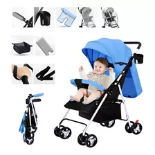 Carriola De Bastón Bebés Reclinable Plegable Con Portabebe