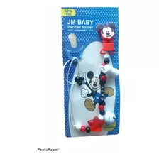 Porta Chupete Minnie, Mickey Y Hello Kitty Con Cascabel