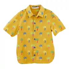 Camisa Fábula Bento Coqueiral Blusa De Botão C Gola Coqueiro