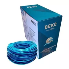 Cabo De Rede Lan Cat6 Utp Azul Deko 305m