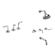 Juego Grifería De Bidet Ducha Roca Grifería Curved Cromado