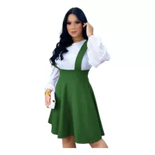 Saia Feminina Midi Bem Rodada Estampada Moda Evangélica