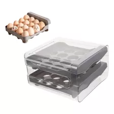 Recipiente Para Huevos Doble Cajón Soporte Para Refrigerador