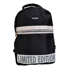 Mochila Backpack Dash Limited Edition Negro Con Blanco