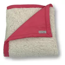 Cobertor Para Bebê Com Sherpa Dupla Face Maternidade Pink