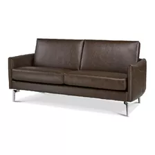 Sofa Sala Premium Tipo Piel Elegante Simetrico Minimalista 