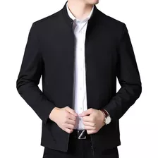 Chaqueta Cortavientos Casual Chamarra Hombre Color Liso