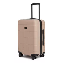 Maleta De Viaje Rígida Chica Mappa Beige, 4 Ruedas, Carry On Color Beige Lisa