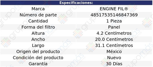 Filtro De Aire Engine Fil Isuzu Rodeo V6 3.2l 1993 A 2004 Foto 2