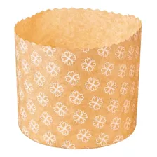 Forma De Panetone Kraft 500g Ecopack 100 Unidades Decorada