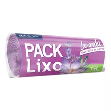 Saco Para Lixo Lavanda 15l Pack Lixo 60 Unidades