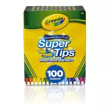 100 Plumones Crayola Marcadores Delgados Lavables Super Tips