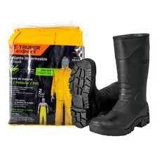 Kit Para Lluvia, Impermeable Completo G + Botas, Truper