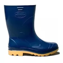 Bota Impermeável Galocha Azul/amarela C/ Médio Limpeza Geral