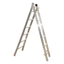 Escada De Alumínio Esticável Dupla Alulev 2x10 Degraus - Ed1