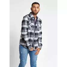 Camisa Lumberjack Gris Oscuro Gangster
