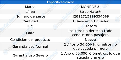 Base Amortiguador Honda Civic 2001 2002 2003 2004 2005 Foto 3