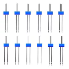 12 Agulhas Duplas Para Máquina De Costura 2mm, 3mm E 4mm.