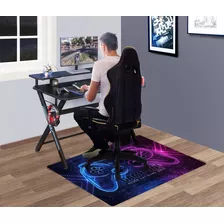 Tapete Gamer 3600 Extra Grande Protepiso Cadeira 90x110 Cm